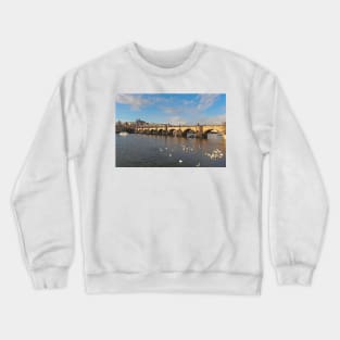 Side view of Charles Bridge Crewneck Sweatshirt